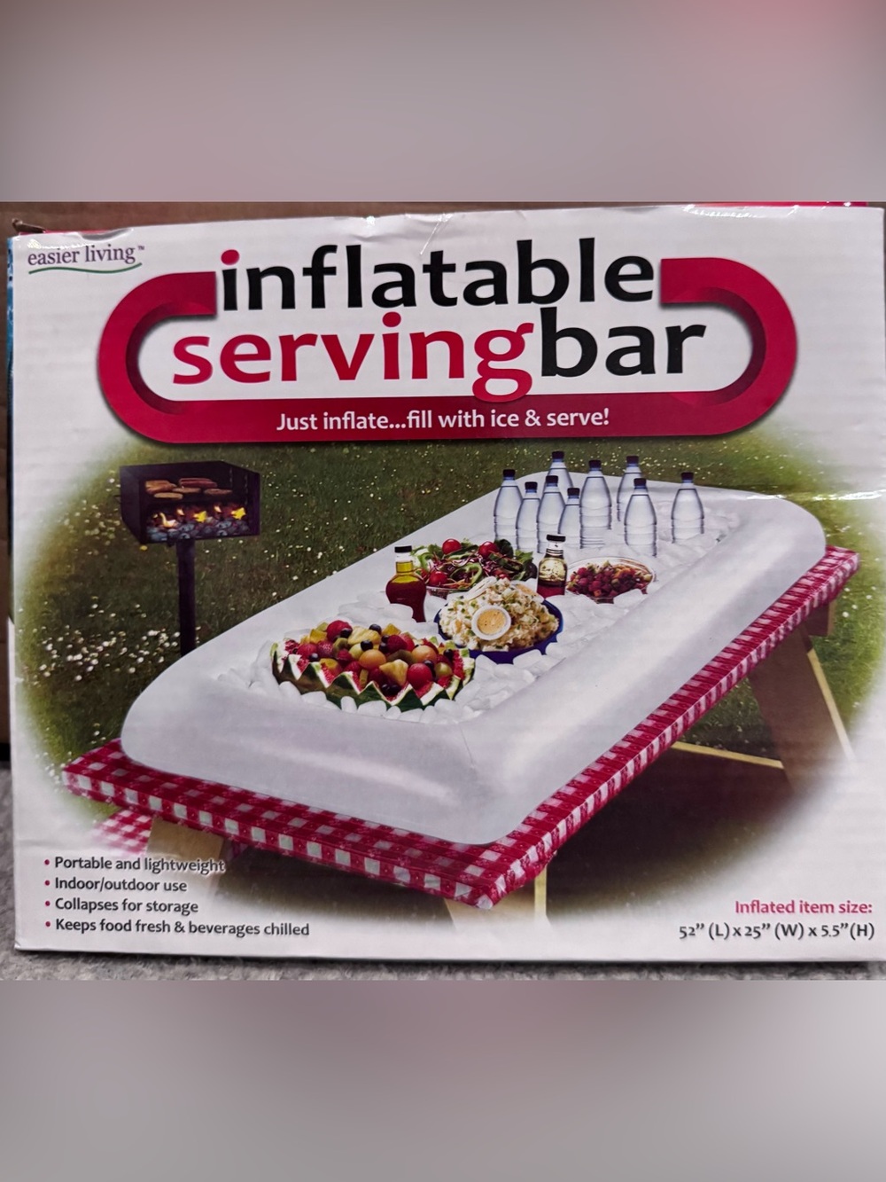 Inflatable Serving Bar - White
